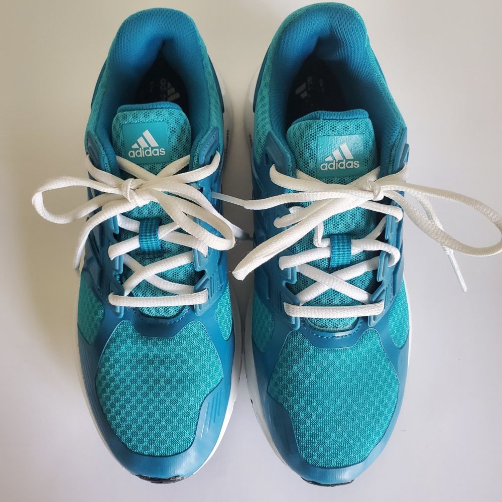 Women's ADIDAS Athletic Trainer Sneakers Running Shoes Teal Blue & White Size7.5
